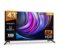 Shein Smart TV 43 pulgadas 4K Hey Google Official Assistant con control por voz. Televisor Android 14 - TD Systems PRIME43C21GLE