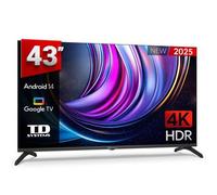 Shein Smart TV 43 pulgadas 4K Hey Official Assistant con control por voz. Televisor Android 14 - TD Systems M43C21GLE