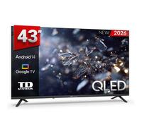 Shein Smart TV 43 pulgadas Qled 4K Hey Official Assistant con control por voz. Televisor Android 14 - TD Systems M43C21GLQ