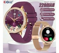 Shein Smartwatch de fitness para mujer - Pantalla HD de 1.32", Bluetooth 5.0 inalámbrico, alarma y pronóstico del tiempo, monitor de ciclos menstruales y su