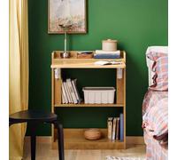 Shein SoBuy FWT92-W Mesa Escritorio de Trabajo, Plegable para Computadora con Estantes de Almacenamiento 64x58x82cm