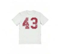 Shein Social Collective Forty Three 43 Summer Graphic Cotton Short-Sleeve T-ShirtVintage High Quality Cotton 100% Cotton Fabric Is Soft And Breathable