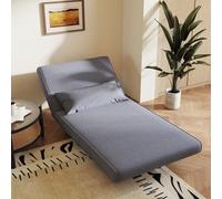 Shein Sofá cama individual pequeño, plegable, con respaldo regulable, estilo escandinavo, gris, 95 x 95 x 80 cm.