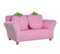 Shein Sofá infantil HOMCOM, sillón infantil, sofá, canapé, silla infantil, habitación infantil, sofá mullido, sofá doble, sofá individual (sofá fresa)