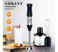 Shein SOKANY Batidora eléctrica 4 en 1, 1000W de alta potencia, 5 ajustes de velocidad, base desmontable. Incluye unidad principal, paleta de mezcla, batido
