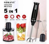 Shein SOKANY Batidora Multifuncional 5 en 1, 800W de alta potencia, ajuste de 2 velocidades, base desmontable. Incluye unidad principal, paleta de mezcla, b