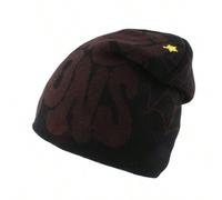 Shein Sombrero clásico de hombre para otoño e invierno, gorro de punto acrílico con telar Jacquard con letra, gorro de invierno