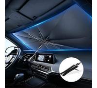 Shein Sombrilla parasol para coche, parasol delantero para parabrisas con protección UV y aislamiento térmico, con bolsa de almacenamiento, diseño telescópi