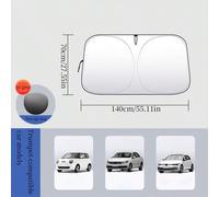 Shein Sombrilla Protectora de Parabrisas Delantero de Coche de Doble Capa Engrosada de Titanio Plateado, Aislamiento Térmico y Protección UV