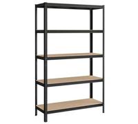 Shein SONGMICS Estantería Pesada de 5 Niveles, Estantería de Acero, Montaje sin Herramientas, para Instrumentos, Garaje, Almacén, Trastero, Carga de 875 kg,