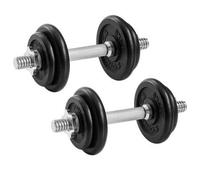 Shein SONGMICS Set di 2 Manubri in Ferro di 10 kg, 2 x 10/15 kg, Regolabili per Uomini e Donne, Impugnatura in Acciaio, Allenamento Esercizio Fitness Sollev