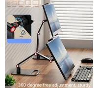 Shein Soporte de monitor de escritorio, ajustable con rotación de 360°, inclinación de 180°, base de monitor universal expandible de 4,7-11 pulgadas, soport