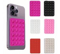 Shein Soporte de teléfono cuadrado multifuncional de silicona con ventosa - de un solo lado, ideal para ducha, selfie y videollamada - apto para varios estu