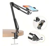 Shein Soporte de video aéreo para teléfono con brazo articulado, montaje de mesa superior para teléfono celular, flexible y giratorio 360 °, soporte de clip
