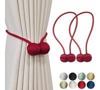 Shein Soporte magnético para cortina con forma de auricular (2/4/6 piezas), diseño tridimensional creativo, fuerte adhesión magnética con instalación sin ta