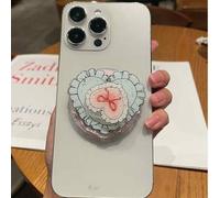 Shein Soporte magnético para teléfono con corazón de encaje, soporte de teléfono giratorio, soporte de escritorio para video, compatible con teléfonos intel