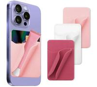 Shein Soporte para brillo labial y tarjetas de 2 en 1, hecho de silicona, se puede adherir a la parte posterior del teléfono, combina la función de billeter