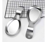 Shein Soporte para cucharón de acero inoxidable, reposadera para cucharas, cesta para utensilios de cocina, forma de pecera para ollas calientes, buffet