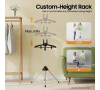 Shein Soporte Plegable para Plancha de Vapor de Ropa, Perchero Portátil para Planchas de Vapor de Mano, Perchero Plegable para Vaporizado en el Hogar y Viaj