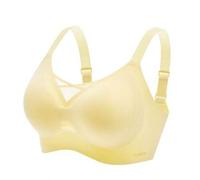 Shein Sostén inalámbrico sin costuras con cobertura total "Dream Curve 2ndSkin", con soporte lateral y cuello en V, respirable, como prenda exterior, sujeta