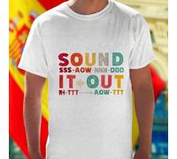 Shein Sound It Out Camiseta Hombre Moderna Algodón Transpirable Moda Casual Juvenil Diseño Original Regalo Exclusivo Nueva Colección Oferta Limitada Estilo