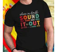 Shein Sound It Out Camiseta Hombre Moderna Algodón Transpirable Moda Casual Juvenil Diseño Original Regalo Exclusivo Nueva Colección Oferta Limitada Estilo