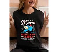 Shein Soy una trabajadora social escolar. ¡Hola! Este soy yo. Camiseta estampada como regalo para mujer, camiseta de cuello redondo suave de manga corta, ad