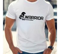 Shein Spartan Warrior (Hombre), Camiseta de Hombre con Cuello Redondo, 220 g/m², para Verano, de Algodón Puro, Manga Corta (1 Pieza)