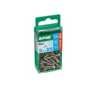 Shein SPAX TIRA1794 Caja 25 uds. Tornillo Madera Cab. Plana INOX A2 3,5x25mm, Multicolor, Set Piezas