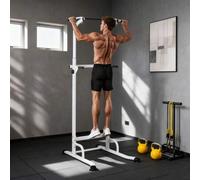 Shein SPORTNOW Barra de Dominadas Altura Regulable 176,5-227 cm, Estación de Fondos Resistente para Gimnasio en Casa, Máquina Dominadas Multifuncional, para