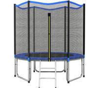 Shein SPORTNOW Cama Elástica para Niños Exterior, Trampolín para Niños de +6 Años con Red, Escalera, Acolchado de Muelles y Marco de Acero Galvanizado