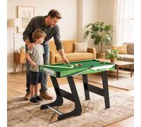 Shein SPORTNOW Mesa de Billar Plegable 104 cm, con Accesorios Incluye 16 Bolas, 2 Tacos, Tiza, Triángulo y Cepillo, Mesa de Billar Portátil para Niños y Adu