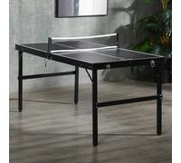 Shein SPORTNOW Mesa de Ping Pong Plegable con Marco de Aluminio Mesa de Tenis Portátil con Red para Uso en Interiores y Exteriores 152x76x72 cm Negro