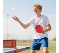 Shein SPORTNOW Palas de Ping Pong, Juego de Tenis de Mesa Portátil, con 4 Raquetas de Ping Pong, 8 Pelotas y Estuche de Transporte, para Principiantes, Expe