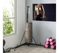 Shein SPORTNOW Soporte de Saco de Boxeo Plegable Soporte para Bolsas de Boxeo de Pie con Altura Ajustable en 10 Niveles Carga 60 kg para Entrenamiento en Gi