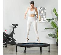 Shein SPORTNOW Trampolín de Fitness Ø102 cm Cama Elástica Plegable con Marco de Acero Antideslizantes Carga 100 kg para Entrenamiento Piernas Cuerpo en Hoga