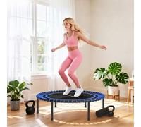 Shein SPORTNOW Trampolín de Fitness Adultos Ø114 cm, Cama Elástica con Marco de Acero Reforzado, para Entrenamiento Piernas, Cuerpo en Hogar, Oficina, Gimna