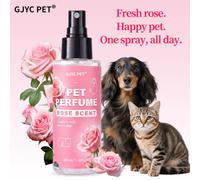 Shein Spray de colonia para mascotas - Aroma de rosa de larga duración para perros y gatos, ambientador de olores (1 paquete, 3.38 Fl Oz) - Perfume de aseo