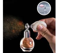 Shein Spray de polvo iluminador con purpurina, brillo luminoso para rostro y Body, maquillaje de escenario, realzador de belleza con brillo para mujeres par