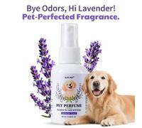 Shein Spray desodorante con aroma a lavanda para perros y gatos, 60 ml - Aroma calmante, eliminador de olores fuertes, bruma de aseo para mascotas para cama