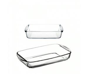 Shein STARLEY- Set 2 bandejas horno rectangular borcam, bandeja de cocina para preparar recetas al horno. apta para microondas, congelador y lavavajillas.26