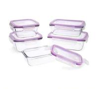 Shein STARLEY-Set 5 Tápers Herméticos Frost Quid Vidrio Transparente 37cl/52cl/64cl/80cl/104cl