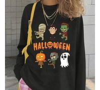 Shein Suéter de cuello redondo para niña, sudadera con eslogan Girl Sense personalizado, Fe y fuerza, sudadera con algodón, casual y versátil, otoño, i