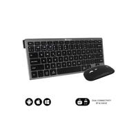 Shein SUBBLIM Pack Teclado y Ratón, Combo Mutidispositivo Compacto con Doble Conectividad, Bluetooth y Receptor USB, Batería Recargable, PC, Portátil, Tecla