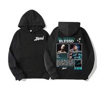 Shein Sudadera con capucha BLESSD BENDECIDO 2026 Tour Cover para hombre y mujer, moda hip hop y música pop, sudadera de calle oversized de felpa tipo pullov