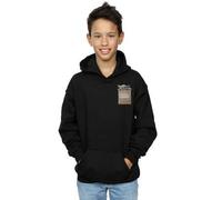 Shein Sudadera con capucha con bolsillo falso "Precious Cargo" de The Mandalorian para niños (Negro)