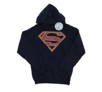 Shein Sudadera con capucha con el logotipo de Supergirl para hombre (azul marino)