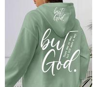 Shein Sudadera con capucha cristiana "Pero Dios no había manera, pero Dios hizo un camino" para mujeres de talla grande, graduación, maestras, de vuelta a l