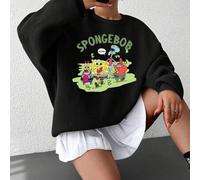 Shein Sudadera con capucha de Bob Esponja "Gana Dinero" | ¡Todos en Fondo de Bikini ganan dinero! Diseño destacado: Bob Esponja y Calamardo debutan con "Din