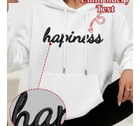 Shein Sudadera con capucha de forro polar personalizada para mujer con bolsillos - Sudaderas bordadas personalizadas, agrega tu propio texto, elige el color